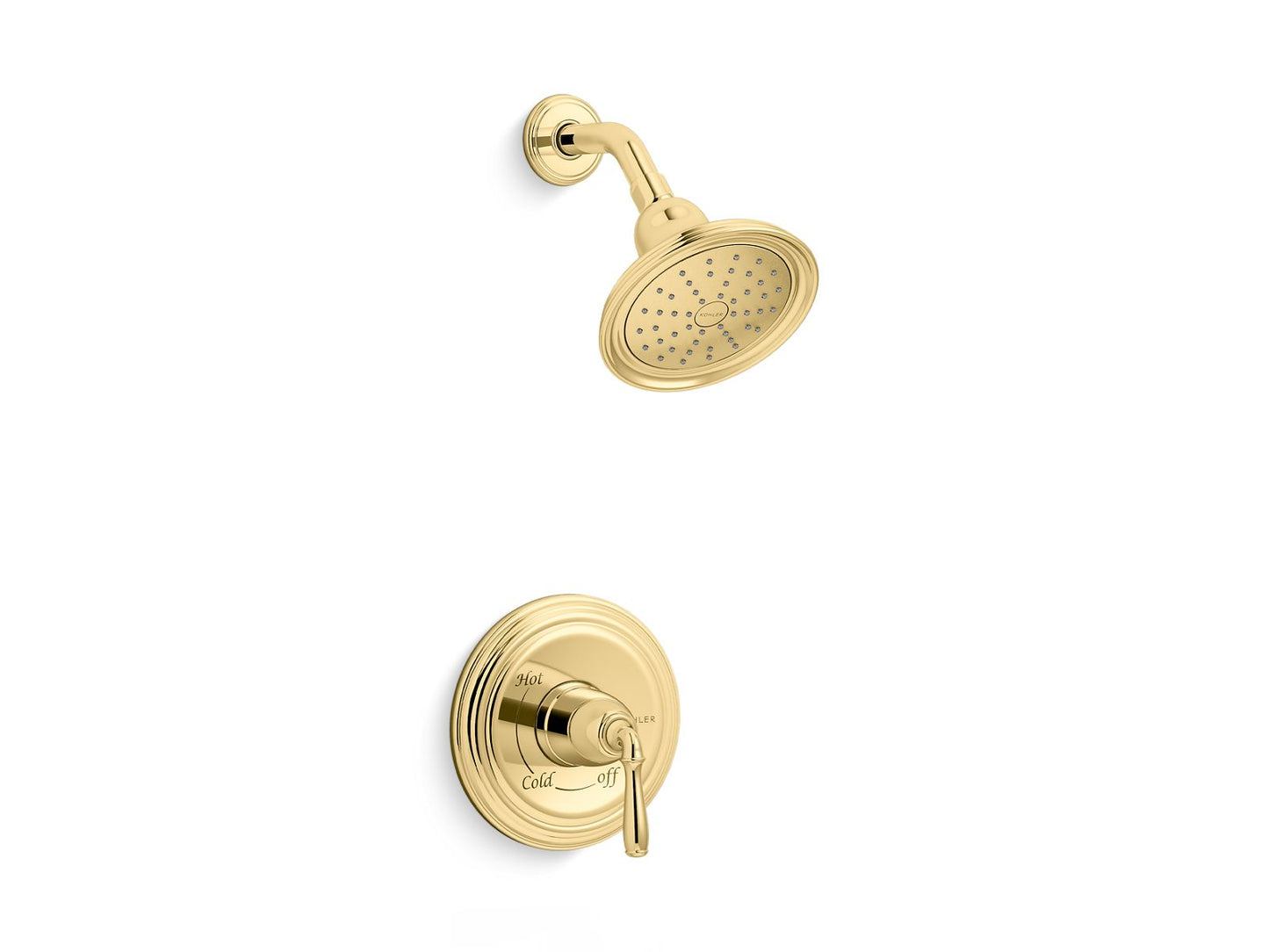 KOHLER K-TS396-4G-PB Devonshire Rite-Temp Shower Trim Kit, 1.75 Gpm In Vibrant Polished Brass