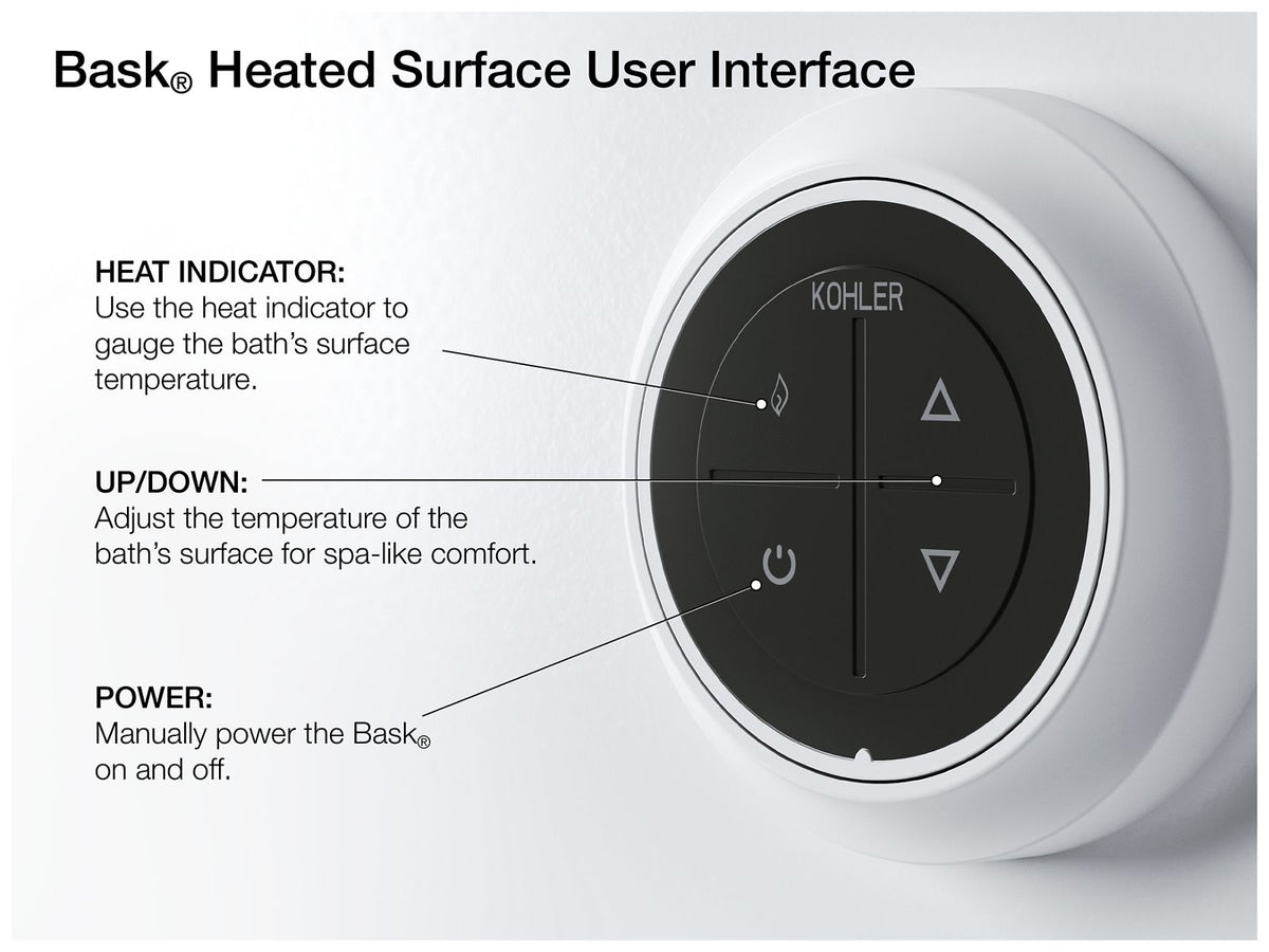 KOHLER K-1122-GHRAW-0 Archer 60" X 32" Alcove Heated Bubblemassage Air Bath With Bask Heated Surface, Right Drain - White
