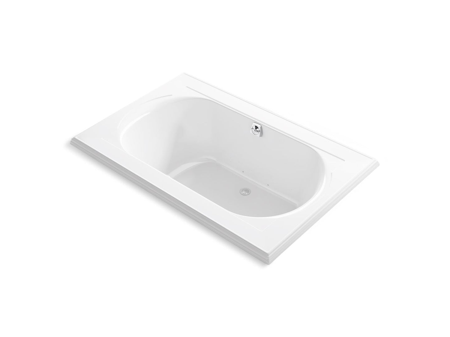 KOHLER K-1170-GHW-0 Memoirs 66" X 42" Drop-In Heated Bubblemassage Air Bath With Bask Heated Surface In White