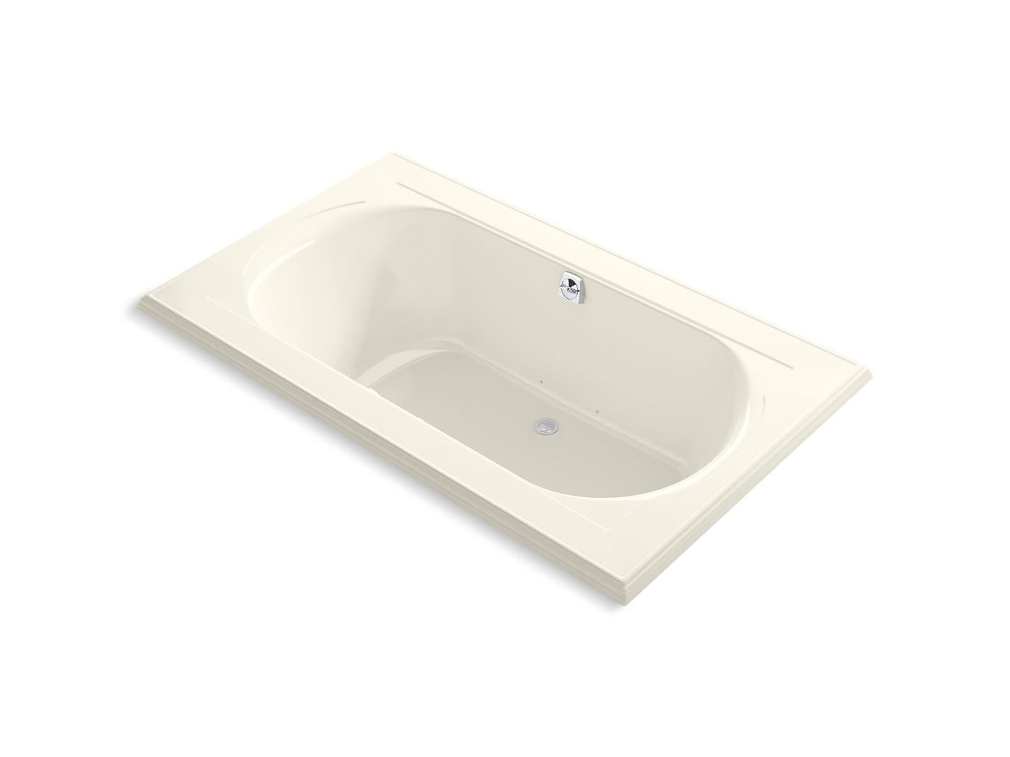 KOHLER K-1418-GHW-96 Memoirs 72" X 42" Drop-In Heated Bubblemassage Air Bath With Bask Heated Surface In Biscuit