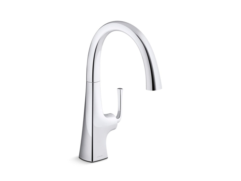 KOHLER K-22065-VS Graze Single-Handle Bar Sink Faucet - Vibrant Stainless