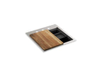 KOHLER K-RH23377-1PC-NA Lyric Workstation 20-1/2" Top-/Under-Mount Single-Bowl Bar Sink - Stainless Steel