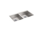 KOHLER K-25940-NA Vault 32" Undermount Double-Bowl Kitchen Sink - Stainless Steel