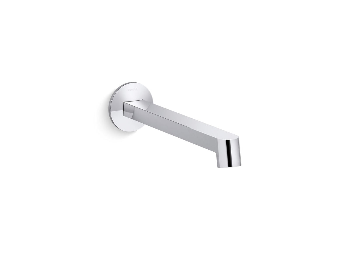 KOHLER K-T23889-BL Components Wall-Mount Bathroom Sink Faucet Spout With Row Design, 1.2 Gpm - Matte Black