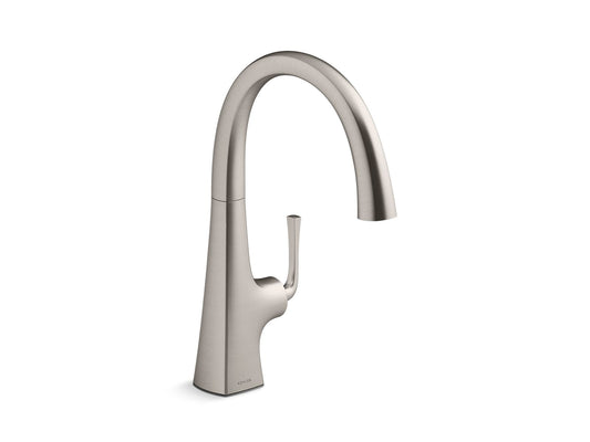 KOHLER K-22065-VS Graze Single-Handle Bar Sink Faucet In Vibrant Stainless