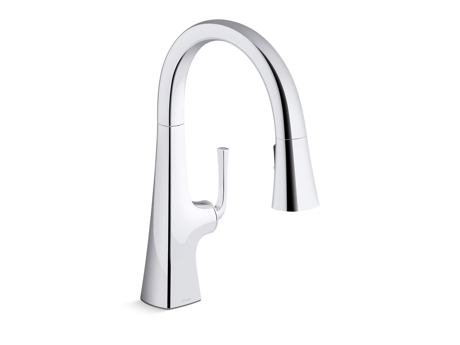 KOHLER K-22063-BL Graze Pull-Down Kitchen Sink Faucet With Three-Function Sprayhead - Matte Black