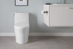 KOHLER K-1381-7 Veil One-Piece Elongated Toilet With Skirted Trapway, Dual-Flush - Black Black
