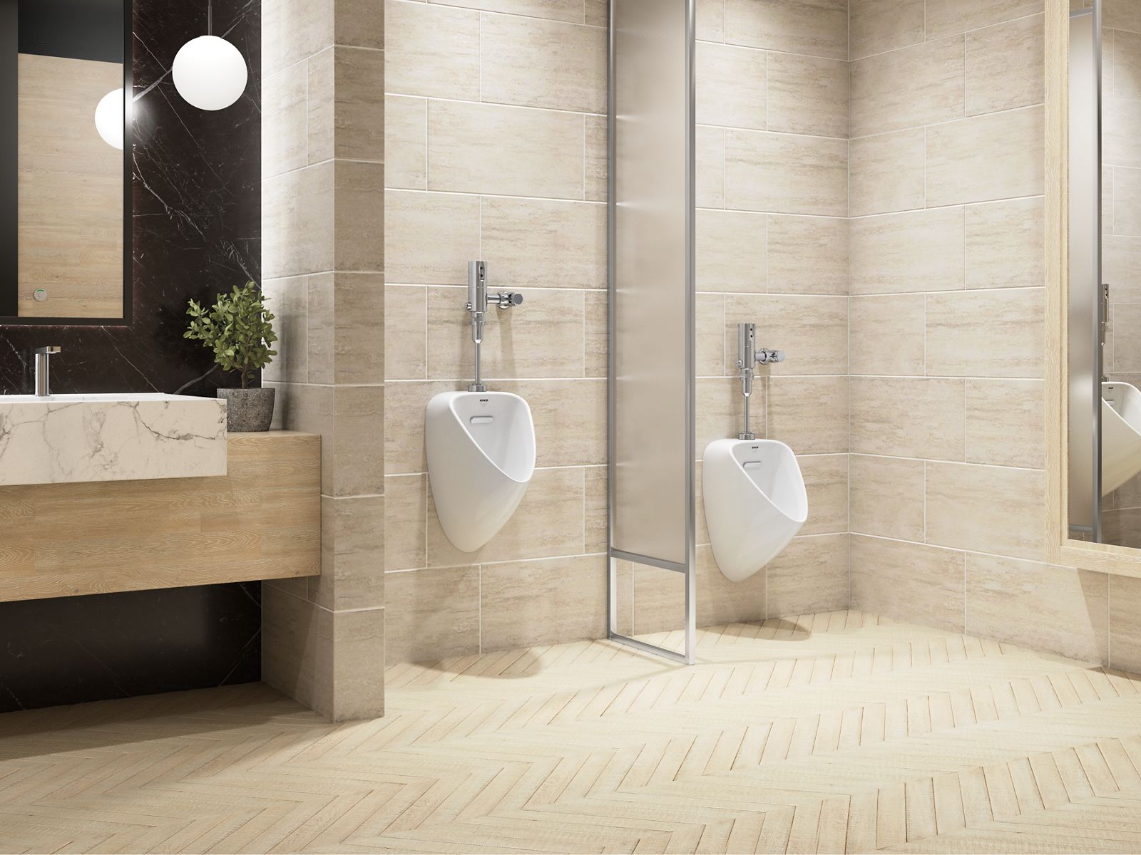 KOHLER K-10UD00G20-BN Mach Tripoint Touchless Urinal Flushometer, Dc-Powered, 0.5 Gpf - Vibrant Brushed Nickel