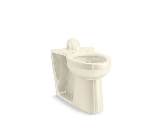 KOHLER K-25044-SS-47 Modflex Adjust-A-Bowl Floor-Mounted Rear Spud Flushometer Bowl In Almond