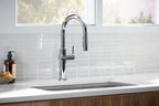 KOHLER K-22972-BL Crue Pull-Down Kitchen Sink Faucet With Three-Function Sprayhead - Matte Black