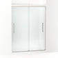 KOHLER K-707600-8D3-BNK Pleat Frameless Sliding Shower Door, 79-1/16" H X 54-5/8 - 59-5/8" W, With 5/16" Thick Frosted Glass In Anodized Brushed Nickel