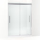 KOHLER K-707600-8D3-SHP Pleat Frameless Sliding Shower Door, 79-1/16" H X 54-5/8 - 59-5/8" W, With 5/16" Thick Frosted Glass In Bright Polished Silver