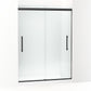 KOHLER K-707600-8L-BL Pleat 79-1/16" H Sliding Shower Door With 5/16"-Thick Glass In Matte Black