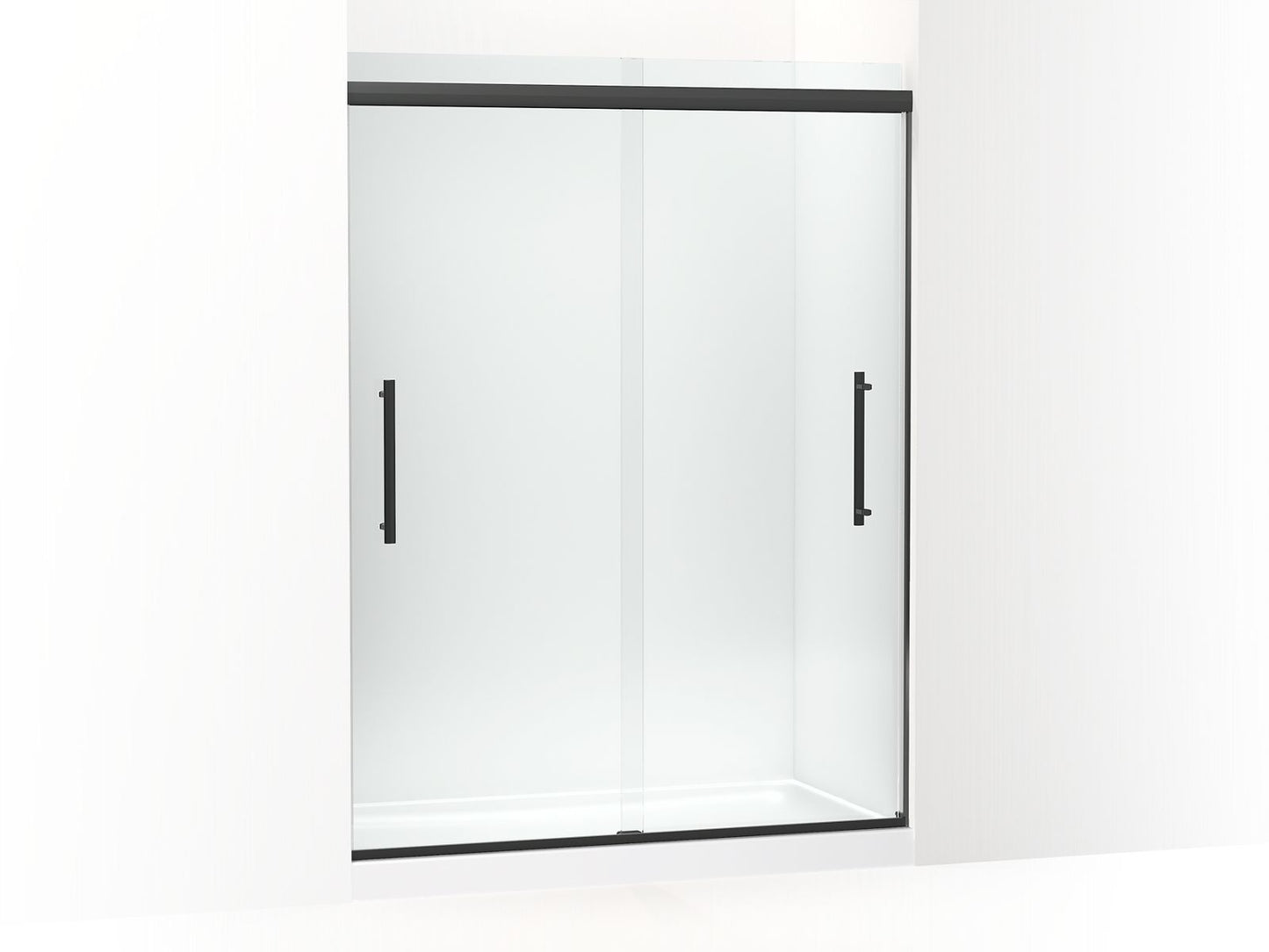 KOHLER K-707600-8L-BL Pleat 79-1/16" H Sliding Shower Door With 5/16"-Thick Glass In Matte Black