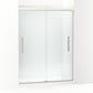 KOHLER K-707600-8L-BNK Pleat 79-1/16" H Sliding Shower Door With 5/16"-Thick Glass In Anodized Brushed Nickel