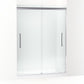 KOHLER K-707600-8L-SHP Pleat 79-1/16" H Sliding Shower Door With 5/16"-Thick Glass In Bright Polished Silver