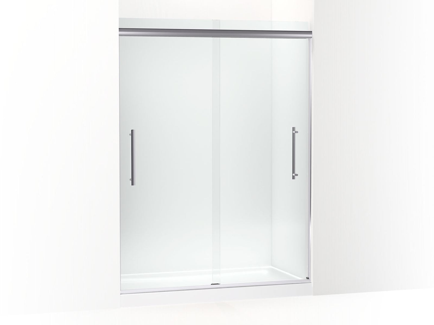 KOHLER K-707600-8L-SHP Pleat 79-1/16" H Sliding Shower Door With 5/16"-Thick Glass In Bright Polished Silver