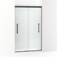 KOHLER K-707601-8D3-BL Pleat Frameless Sliding Shower Door, 79-1/16" H X 44-5/8 - 47-5/8" W, With 5/16" Thick Frosted Glass In Matte Black