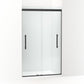 KOHLER K-707601-8L-BL Pleat Frameless Sliding Shower Door, 79-1/16" H X 44-5/8 - 47-5/8" W, With 5/16" Thick Crystal Clear Glass In Matte Black