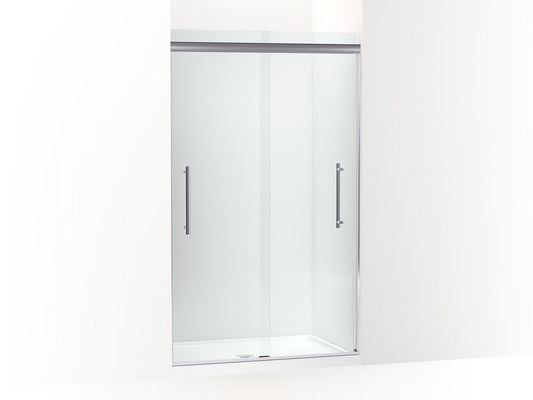 KOHLER K-707601-8L-SHP Pleat Frameless Sliding Shower Door, 79-1/16" H X 44-5/8 - 47-5/8" W, With 5/16" Thick Crystal Clear Glass In Bright Polished Silver