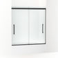 KOHLER K-707602-8D3-BL Pleat Frameless Sliding Bath Door, 63-9/16" H X 54-5/8 - 59-5/8" W, With 5/16" Thick Frosted Glass In Matte Black