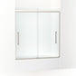 KOHLER K-707602-8D3-BNK Pleat Frameless Sliding Bath Door, 63-9/16" H X 54-5/8 - 59-5/8" W, With 5/16" Thick Frosted Glass In Anodized Brushed Nickel