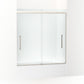 KOHLER K-707602-8L-BNK Pleat 63-9/16" H Sliding Bath Door With 5/16"-Thick Glass In Anodized Brushed Nickel