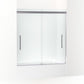 KOHLER K-707602-8L-SHP Pleat 63-9/16" H Sliding Bath Door With 5/16"-Thick Glass In Bright Polished Silver