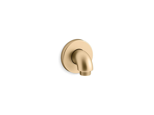 KOHLER K-22172-2MB Purist Stillness Wall-Mount Supply Elbow With Check Valve In Vibrant Brushed Moderne Brass