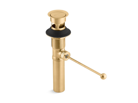 KOHLER K-7114-A-2MB Premier Pop-Up Drain, Exposed, With Overflow In Vibrant Brushed Moderne Brass