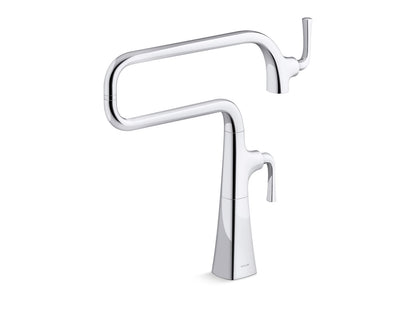 KOHLER K-22067-BL Graze Deck-mount pot filler - Matte Black