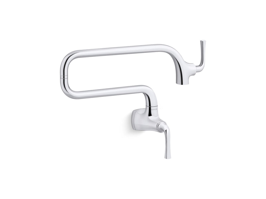 KOHLER K-22066-VS Graze Wall-Mount Pot Filler - Vibrant Stainless