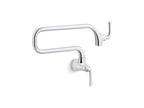 KOHLER K-22066-VS Graze Wall-Mount Pot Filler - Vibrant Stainless
