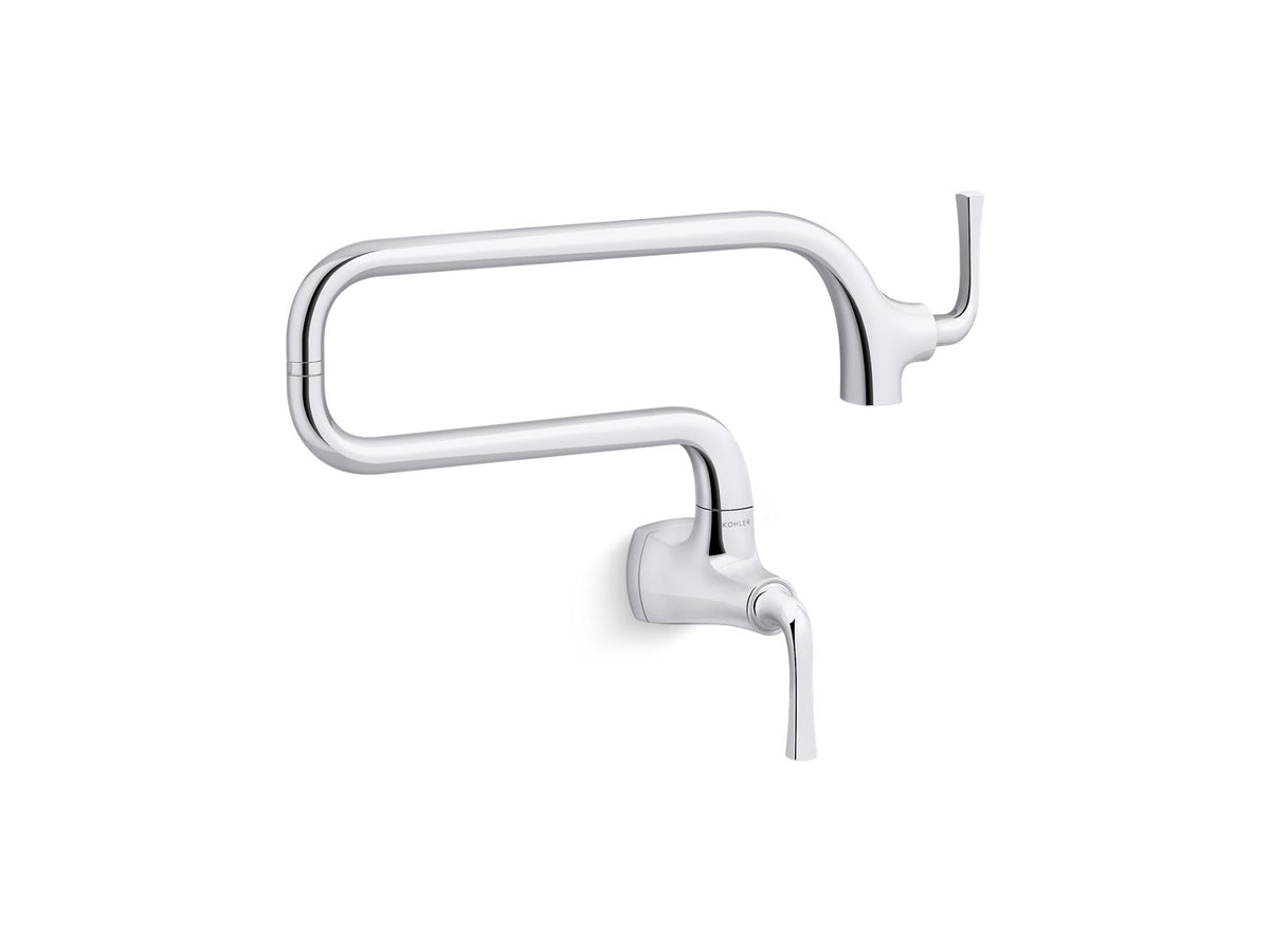 KOHLER K-22066-VS Graze Wall-Mount Pot Filler - Vibrant Stainless