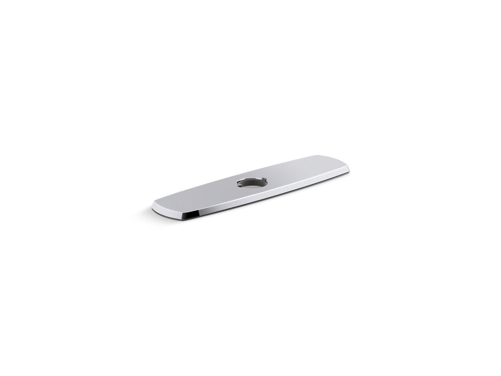 KOHLER K-22071-BL Graze Three-Hole Kitchen Faucet Escutcheon - Matte Black
