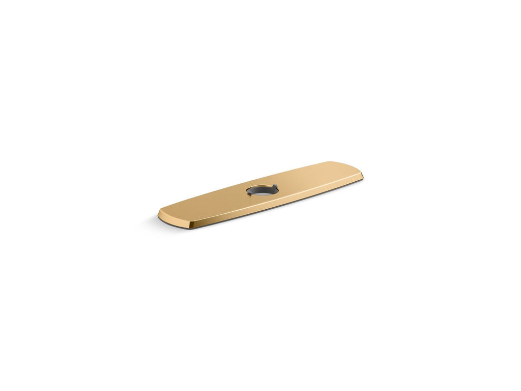 KOHLER K-22071-2MB Graze Three-Hole Kitchen Faucet Escutcheon - Vibrant Brushed Moderne Brass