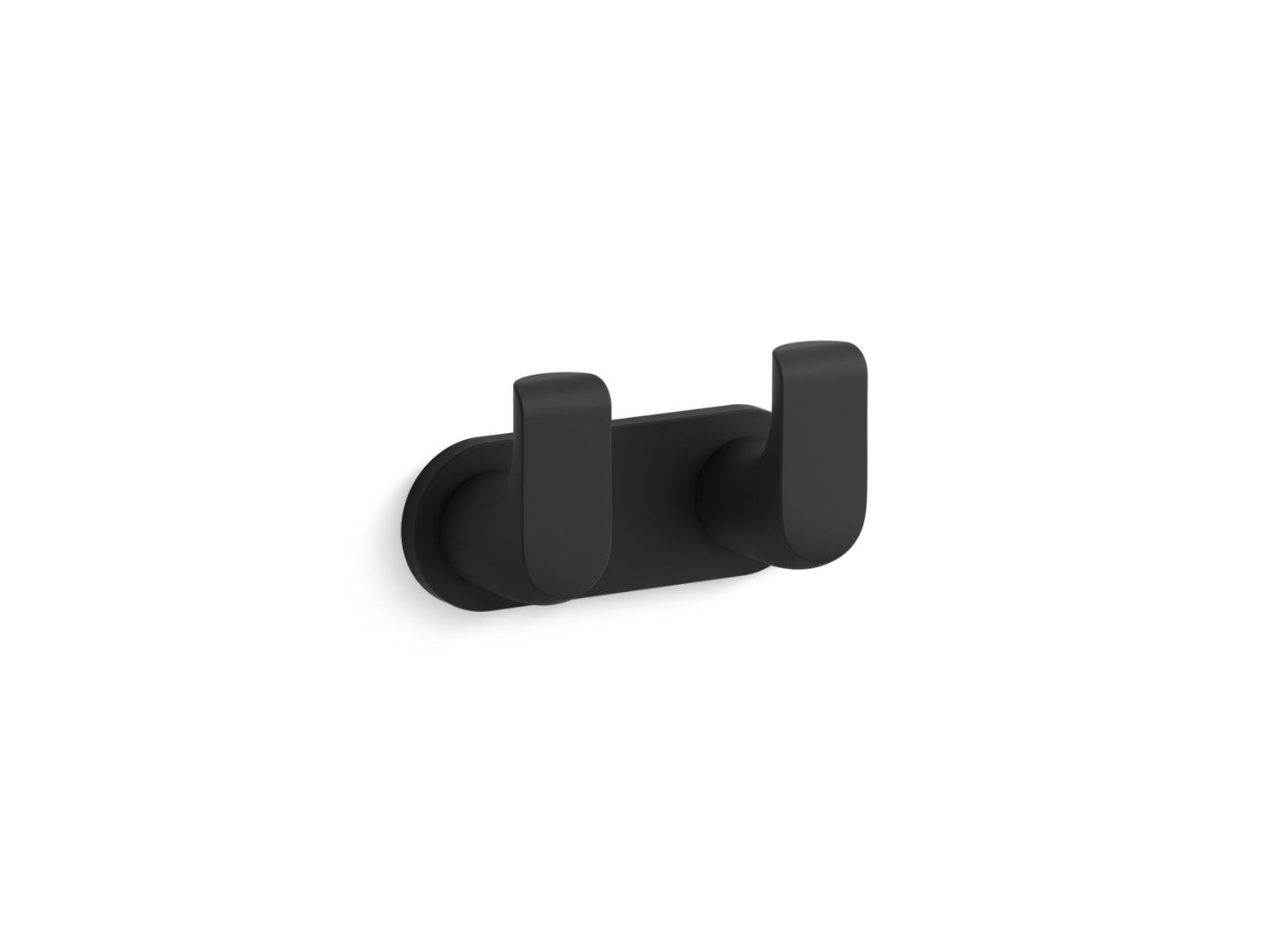 KOHLER K-97500-BL Avid Double Robe Hook In Matte Black