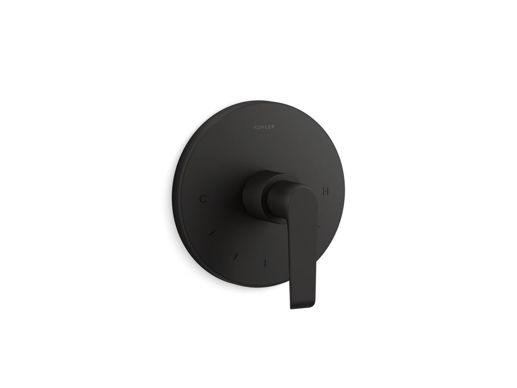 KOHLER K-T97022-4-BL Avid Mastershower Temperature Control Valve Trim - Matte Black