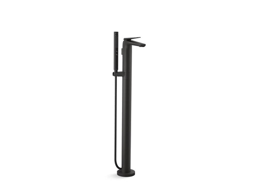 KOHLER K-T97367-4-BL Avid Floor-Mount Bath Filler Trim In Matte Black