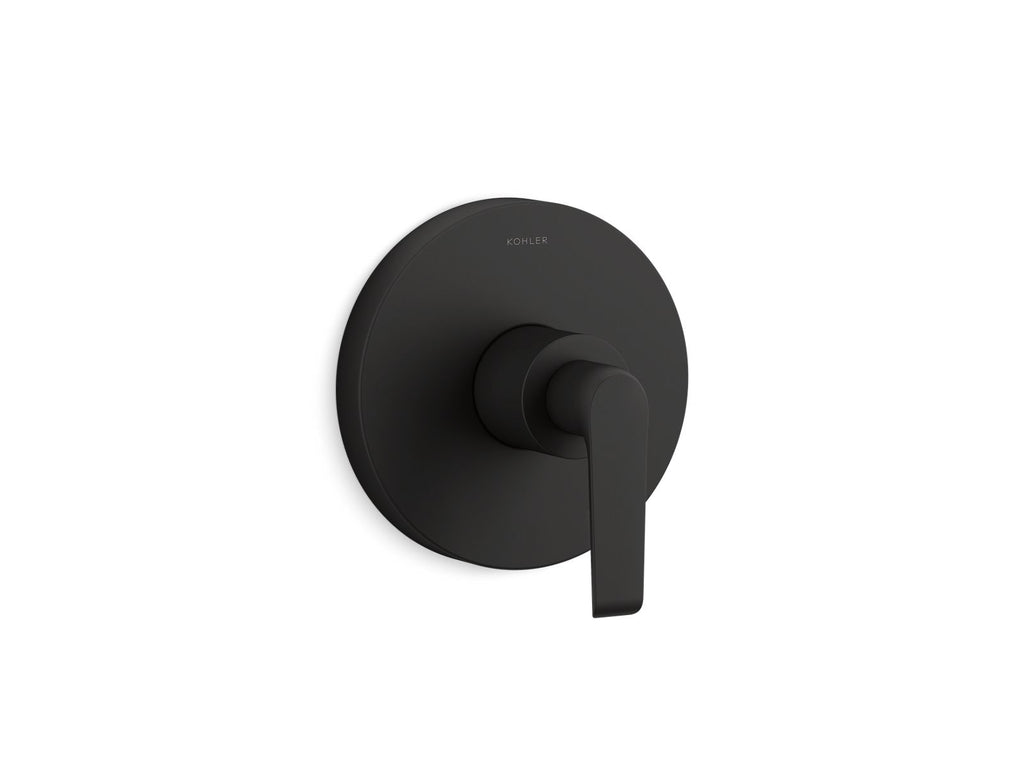 KOHLER K-TS97018-4-BL Avid Rite-Temp Valve Trim With Lever Handle - Matte Black