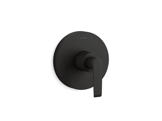 KOHLER K-TS97018-4-BL Avid Rite-Temp valve trim with lever handle - Matte Black