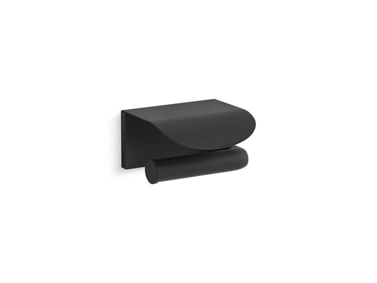 KOHLER K-97503-BL Avid Covered Toilet Paper Holder In Matte Black