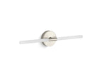 KOHLER K-23464-SCLED-SNL Components Two-Light Led Sconce - Polished Nickel