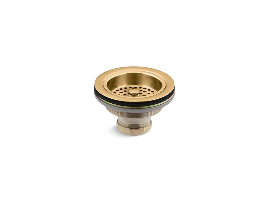 KOHLER K-8799-2MB Duostrainer Sink Drain And Strainer Basket, Less Tailpiece - Vibrant Brushed Moderne Brass