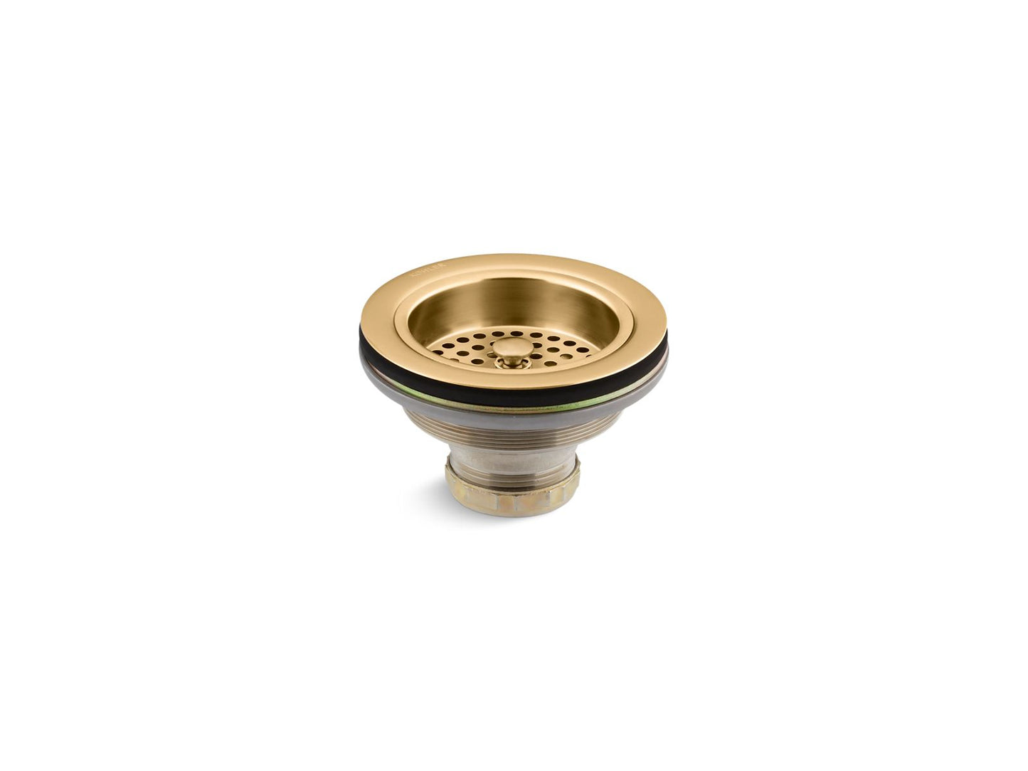 KOHLER K-8799-2MB Duostrainer Sink drain and strainer basket, less tailpiece - Vibrant Brushed Moderne Brass