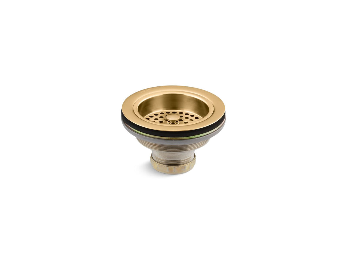 KOHLER K-8799-2MB Duostrainer Sink Drain And Strainer Basket, Less Tailpiece - Vibrant Brushed Moderne Brass
