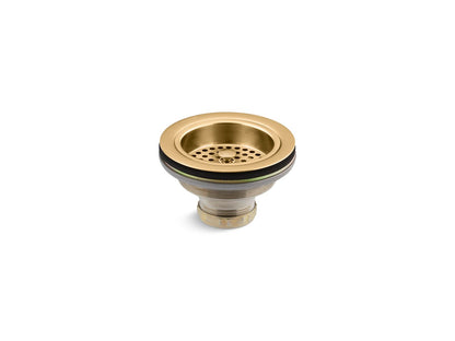 KOHLER K-8799-2MB Duostrainer Sink drain and strainer basket, less tailpiece - Vibrant Brushed Moderne Brass