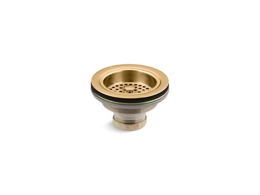 KOHLER K-8799-2MB Duostrainer Sink drain and strainer basket, less tailpiece - Vibrant Brushed Moderne Brass