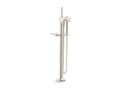 KOHLER K-T97331-4-SN Margaux Floor-Mount Bath Filler Trim With Handshower In Vibrant Polished Nickel
