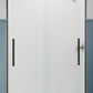 KOHLER K-707601-8D3-BL Pleat Frameless Sliding Shower Door, 79-1/16" H X 44-5/8 - 47-5/8" W, With 5/16" Thick Frosted Glass In Matte Black